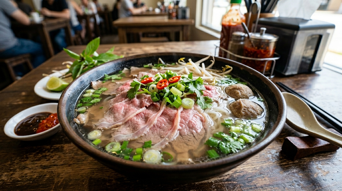 Phở bò tái nạm - 